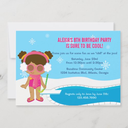 Winter Pool Party Invite