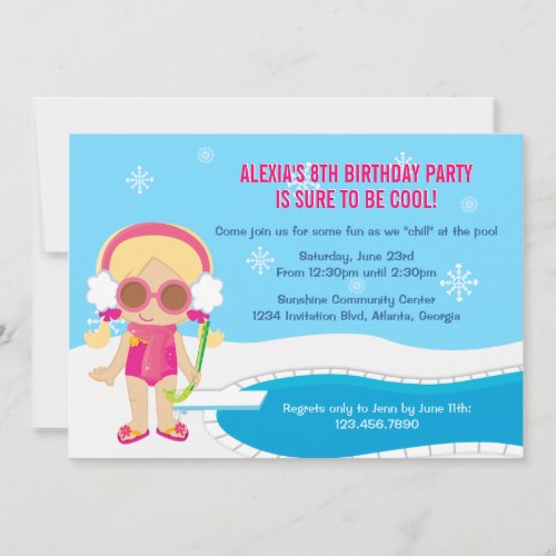 Winter Pool Party Invite