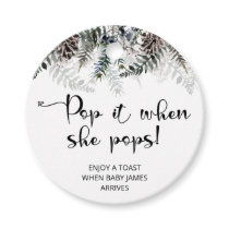 Winter Pop it when she pops baby shower  Favor Tags