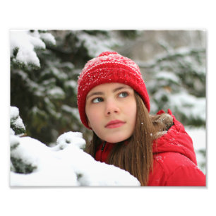 Winter Portrait Personalize Template Easy To Frame Photo Print