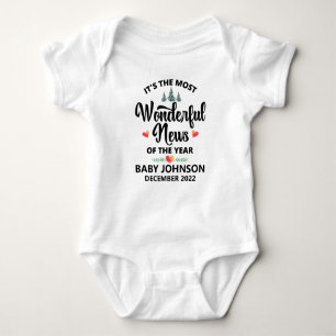 Winter Pregnancy Announcement Baby Bodysuit