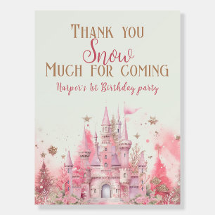 Winter Princess Fairytale Birthday Welcome Foam Board