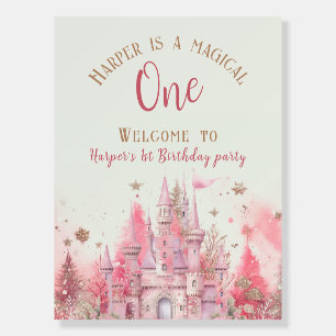 Winter Princess Fairytale First Birthday Welcome Foam Board