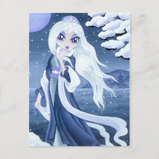 Winter Princess in Snow postcard