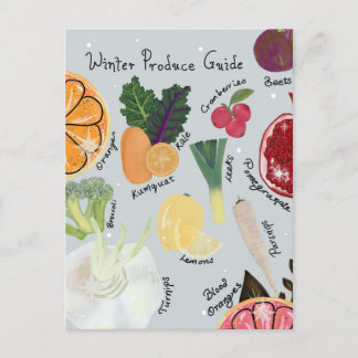Winter Produce Postcard