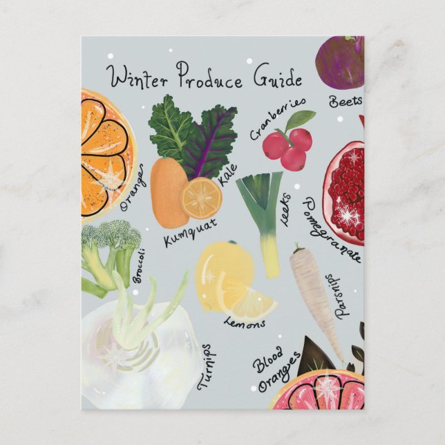 Winter Produce  Postcard (Front)