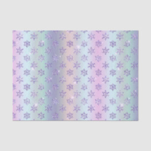 Winter Purple Snowflakes Illustration Tissue Paper