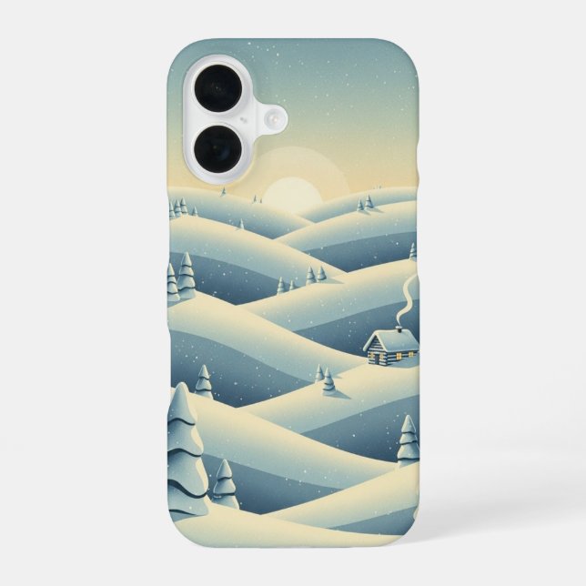 Winter Quiet Hills iPhone Case (Back)