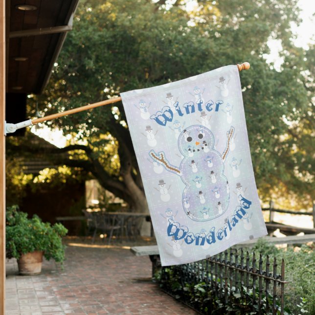 Winter Quilt House Flag (In SItu)