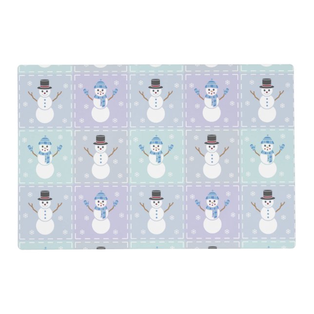Winter Quilt Laminated Place Mat (Front)