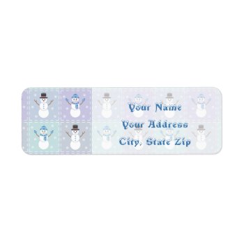 Winter Quilt Return Address Label by ValerieDesigns3 at Zazzle