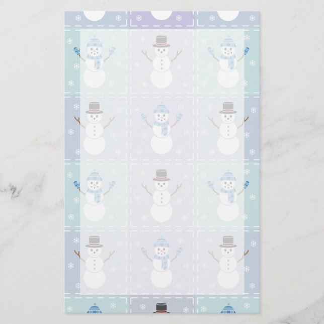 Winter Quilt Stationery (Front)