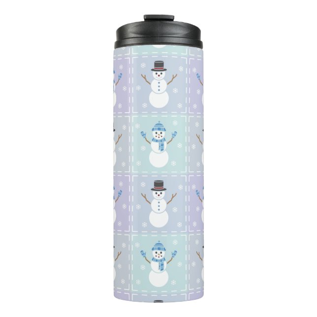 Winter Quilt Thermal Tumbler (Front)