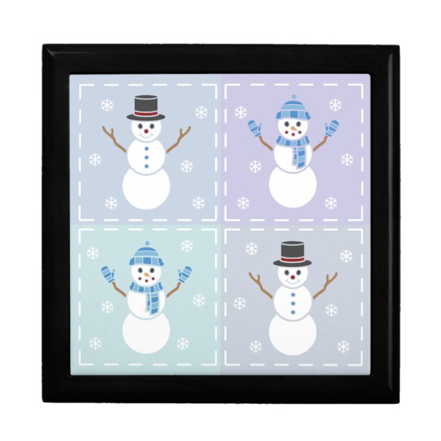 Winter Quilt Tile Box (Front)