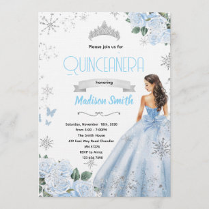 Winter Quinceanera party Invitation