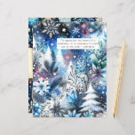 Winter Quote Blue Scrapbook Paper