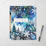 Winter Quote Blue Scrapbook Paper