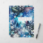 Winter Quote Blue Scrapbook Paper