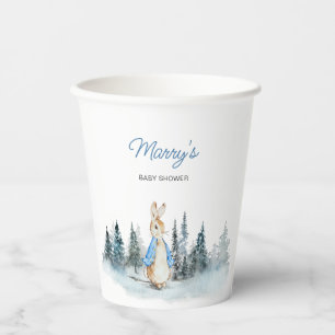 Winter Rabbit Baby Shower Paper Cups