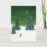 Winter Rabbit Holiday Christmas Peace by Bihrle