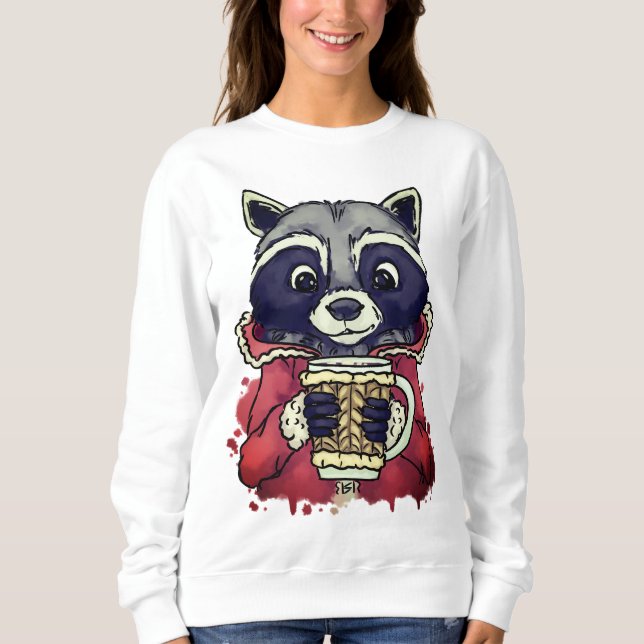 Winter raccoon sweatshirt (Front)