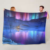 Winter Rainbow Fleece Blanket