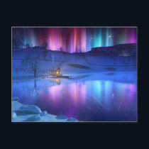 Winter Rainbow Postcard