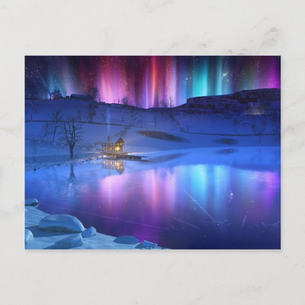 Winter Rainbow Postcard