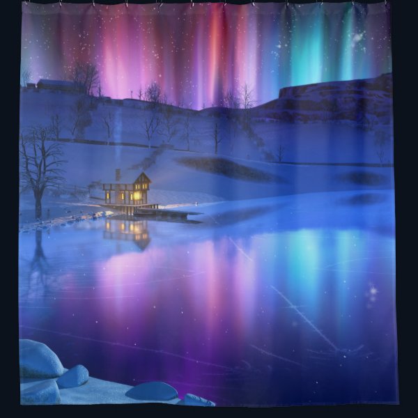 Winter Rainbow Shower Curtain