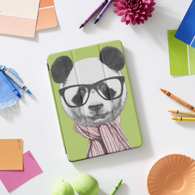 Winter Ready Panda Bear iPad Pro Cover (Desk)