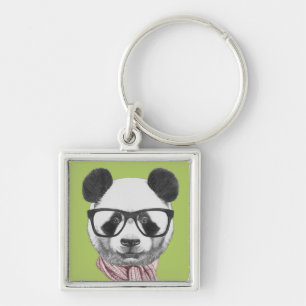Winter Ready Panda Bear Keychain
