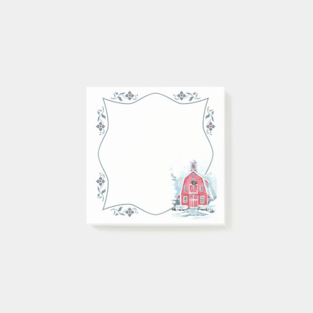 Winter Red Barn Notes (Front)