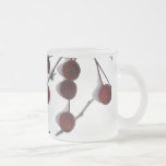 Winter Red Berries, 2 Frosted Glass Coffee Mug at Zazzle