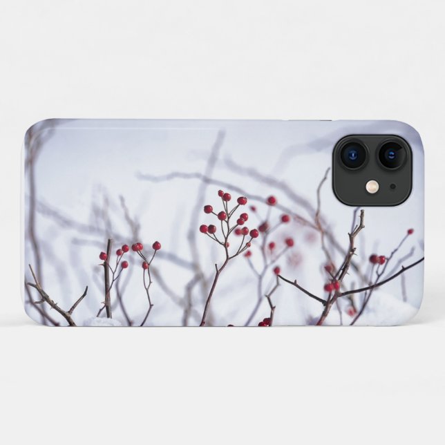 Winter Red Berries White Snow Case-Mate iPhone Case (Back (Horizontal))