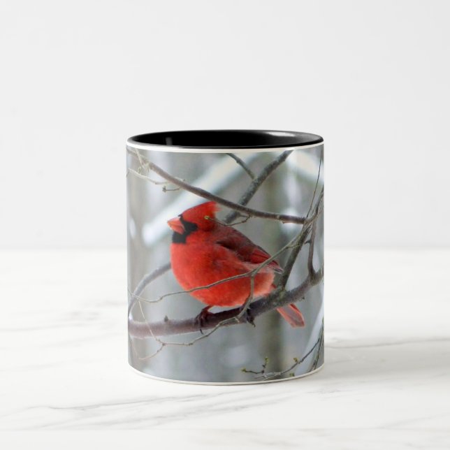 Winter Red Cardinal Mug (Center)
