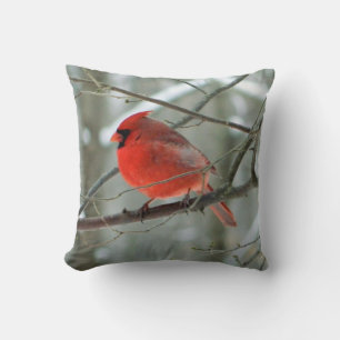 Winter Red Cardinal ( WestCreek) Throw Pillow