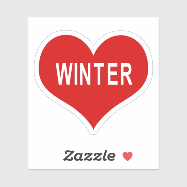 WINTER Red Love Heart Vinyl Sticker (Sheet)