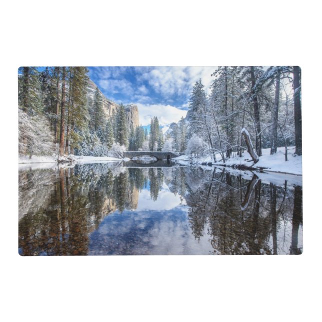 Winter Reflection at Yosemite Placemat (Front)