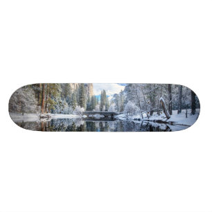 Winter Reflection at Yosemite Skateboard Deck