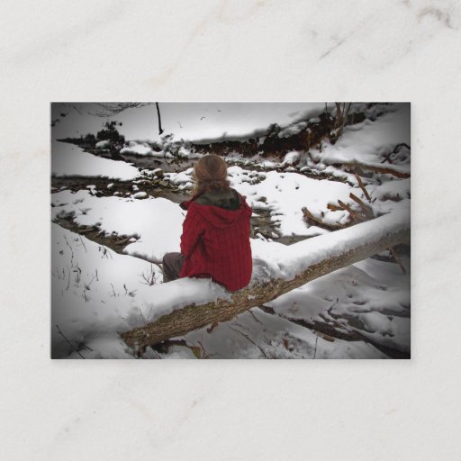 Customizable Winter Reflections ATC Business Card Template