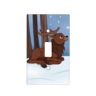 Winter Reindeer Light Switch Cover