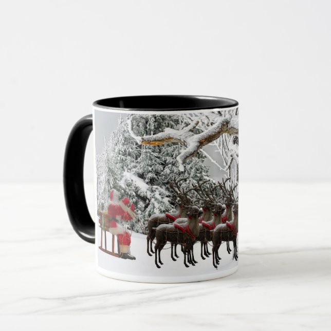 Winter Reindeer Mug (Front Left)