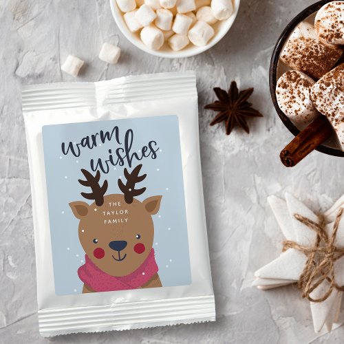 Winter Reindeer Personalized Holiday Hot Chocolate Drink Mix