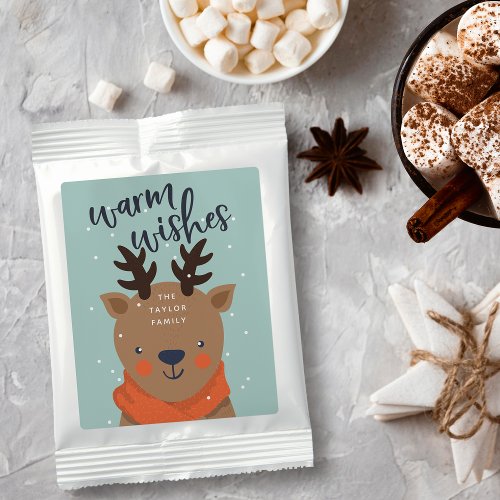 Winter Reindeer Personalized Holiday Hot Chocolate Drink Mix