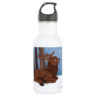 Winter Reindeer Water Bottle