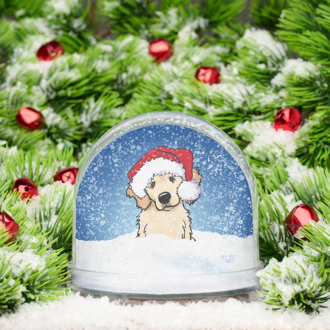 Winter Retriever Christmas Art Snow Globe (Christmas)