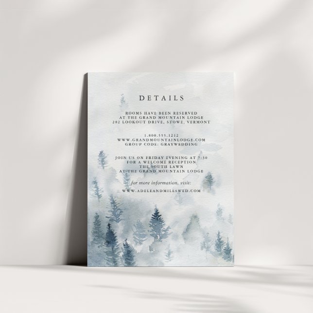 Winter Reverie Guest Details Enclosure Card (Creator Uploaded)