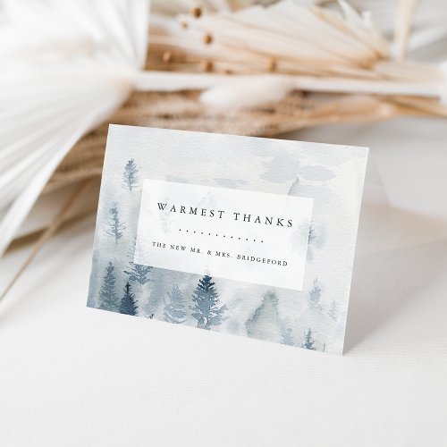 Winter Reverie  Personalized Wedding Thank You