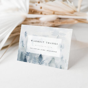 Winter Reverie   Personalized Wedding Thank You Card
