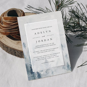 Winter Reverie Wedding Foil Invitation